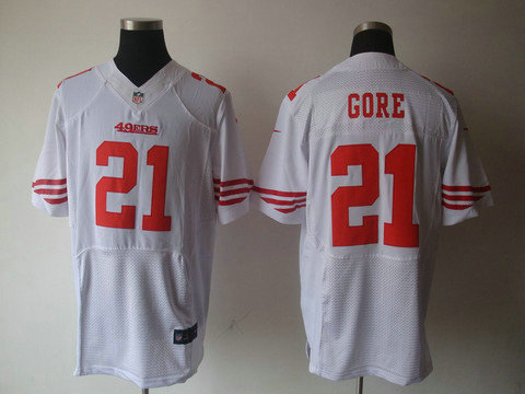 Nike Elite Jersey NFL San Francisco 49ers 21 Gore White Authentic